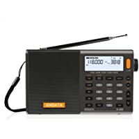 XHDATA D-808 Radio Digital Portátil FM estéreo-SW-MW-LW SSB RDS Banda Aérea Altavoz de Radio con Pantalla LCD Reloj de…